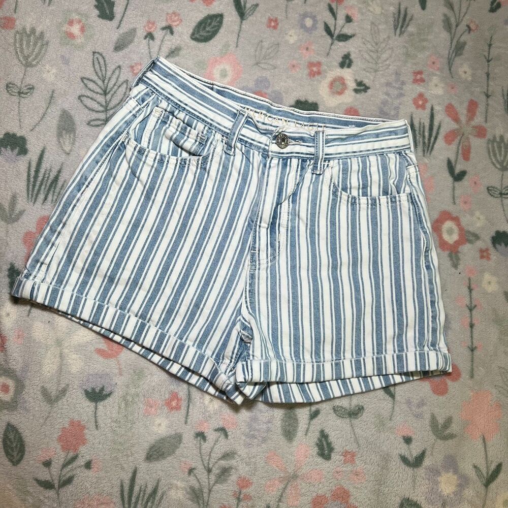 American Eagle Striped Shorts 00 - Retro Nautical Coastal Americana Sailor Beach